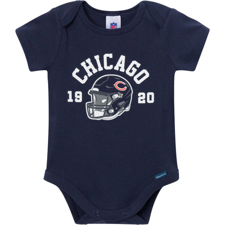 3-Pack Baby Boys Chicago Bears Short Sleeve Bodysuits