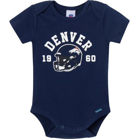 3-Pack Baby Boys Denver Broncos Short Sleeve Bodysuits