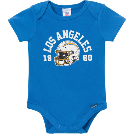 3-Pack Baby Boys Los Angeles Chargers Short Sleeve Bodysuits