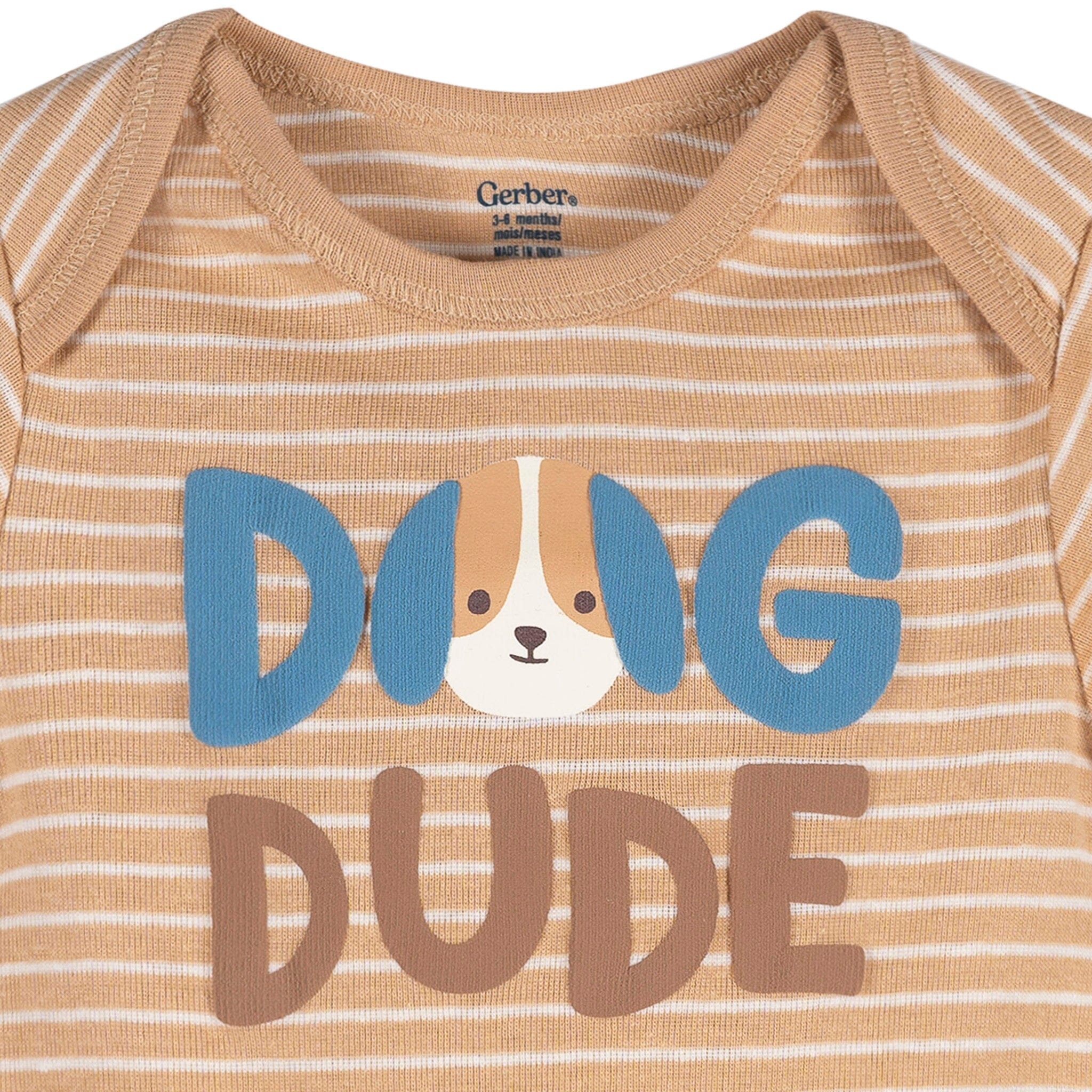 3-Pack Baby Boys Dog Dude Short Sleeve Onesies® Bodysuits Onesies Bodysuits Gerber® 