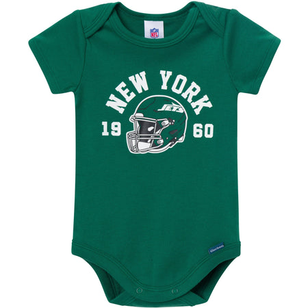 3-Pack Baby Boys New York Jets Short Sleeve Bodysuits