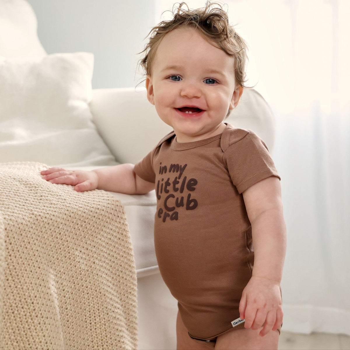 3-Pack Baby Boys Little Cub Short Sleeve Onesies® Bodysuits Onesies Bodysuits Gerber® 