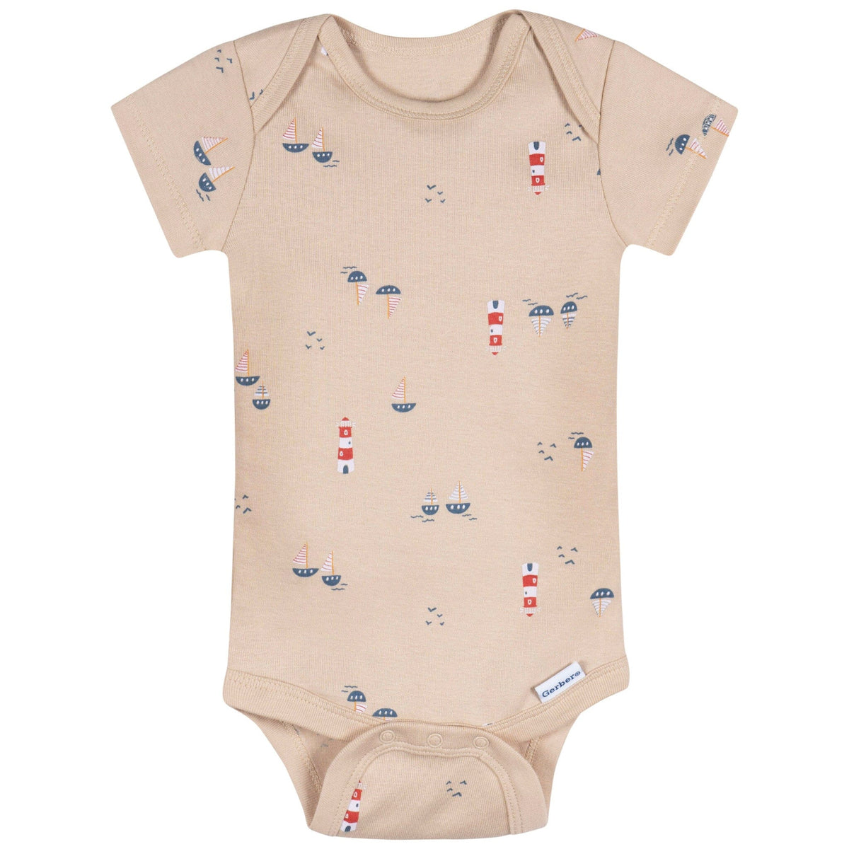 3-Pack Baby Boys Little Lighthouse Short Sleeve Onesies® Bodysuits Onesies Bodysuits Gerber® 