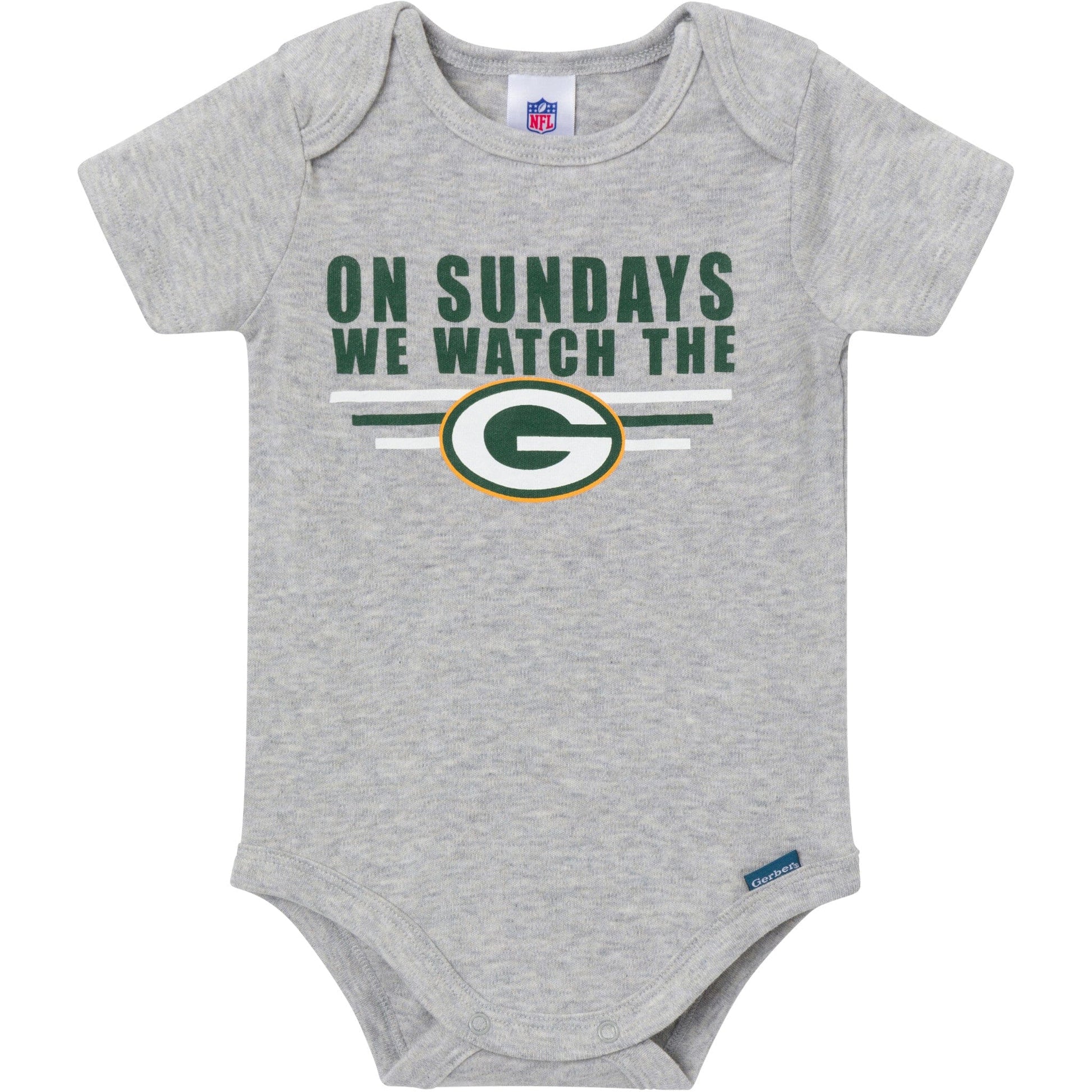 3-Pack Baby Boys Green Bay Packers Bodysuit Set Onesies Bodysuits NFL 