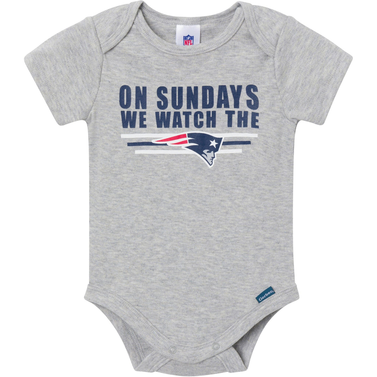 3-Pack Baby Boys New England Patriots Bodysuit Set Onesies Bodysuits NFL 