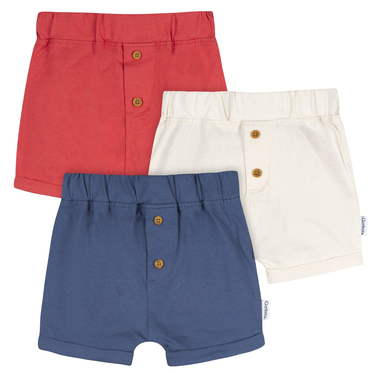 3-Pack Baby Boys Red, White & Blue Shorts Pants & Bottoms Gerber® 