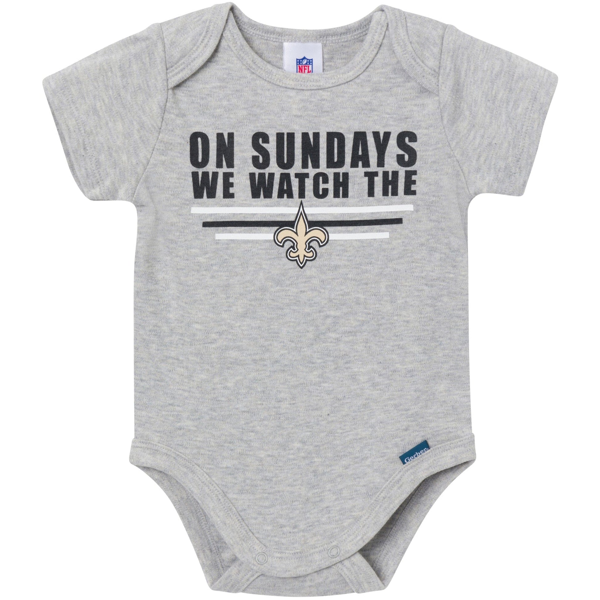 3-Pack Baby Boys New Orleans Saints Bodysuit Set Onesies Bodysuits NFL 