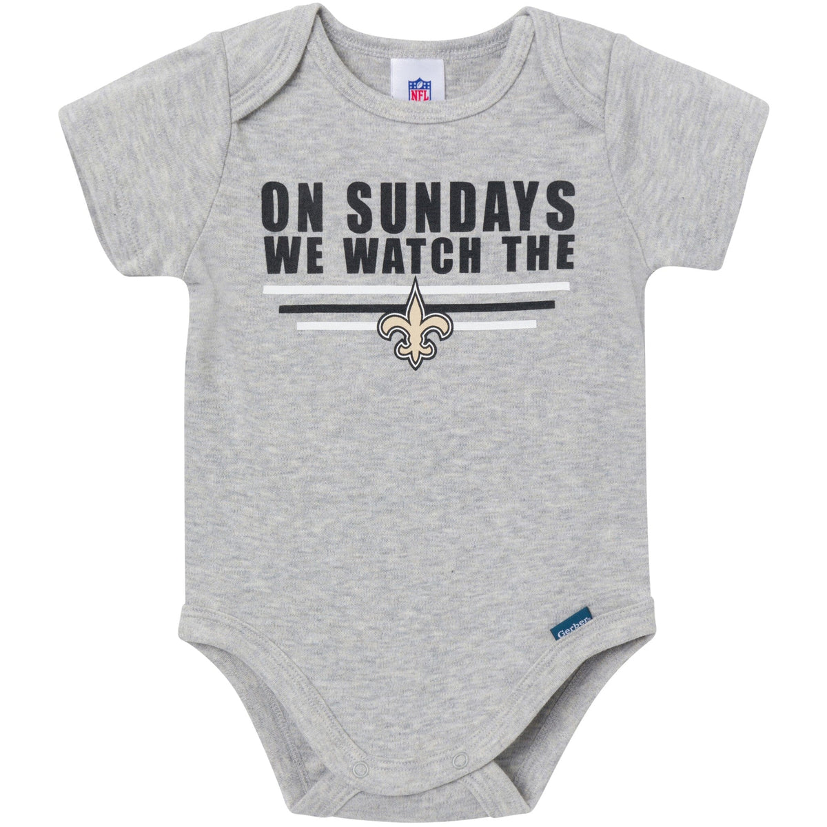 3-Pack Baby Boys New Orleans Saints Bodysuit Set Onesies Bodysuits NFL 