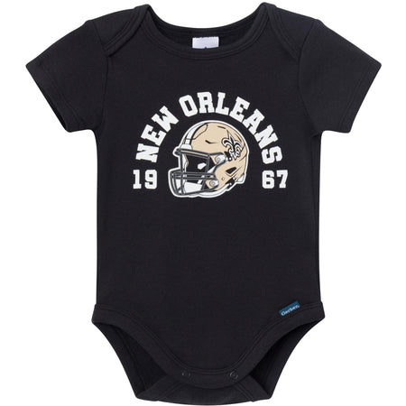 3-Pack Baby Boys New Orleans Saints Short Sleeve Bodysuits