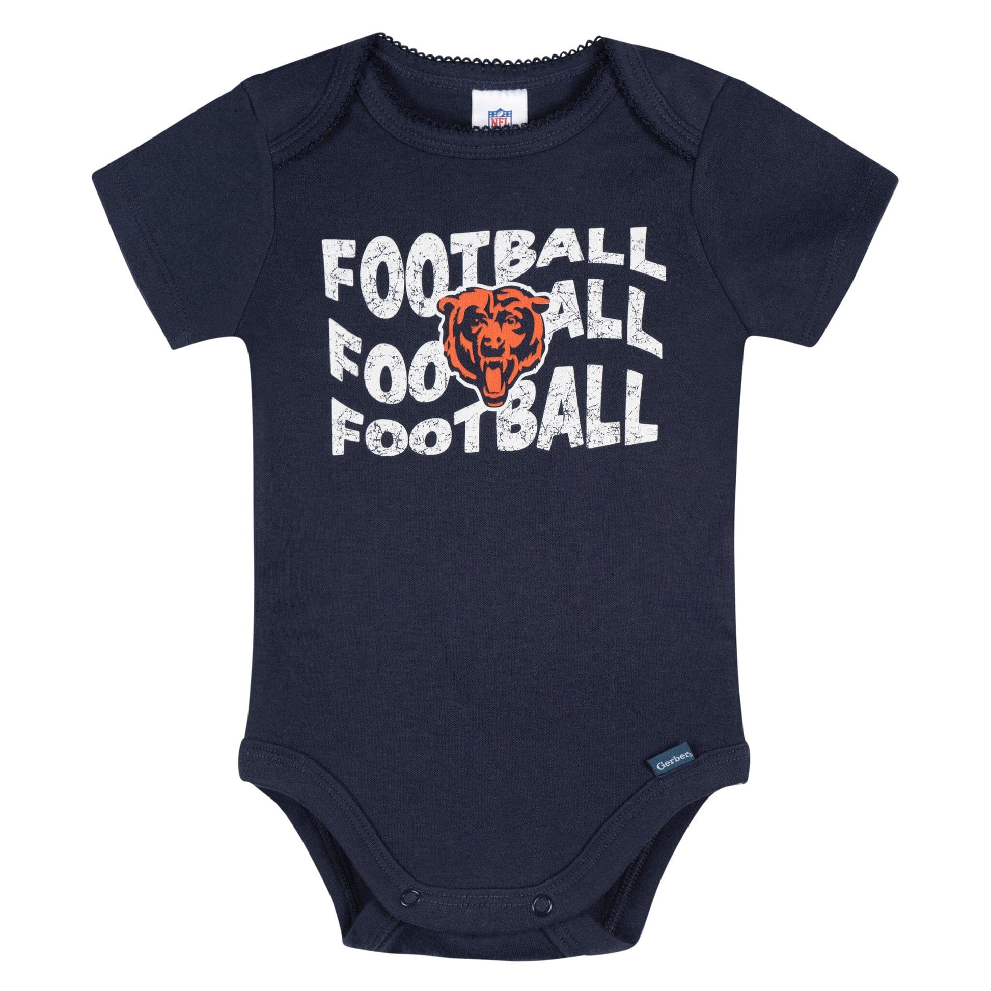 3-Pack Baby Girls Chicago Bears Bodysuit Set Onesies Bodysuits NFL 
