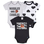 3-Pack Baby Girls Cincinatti Bengals Bodysuit Set Onesies Bodysuits NFL 