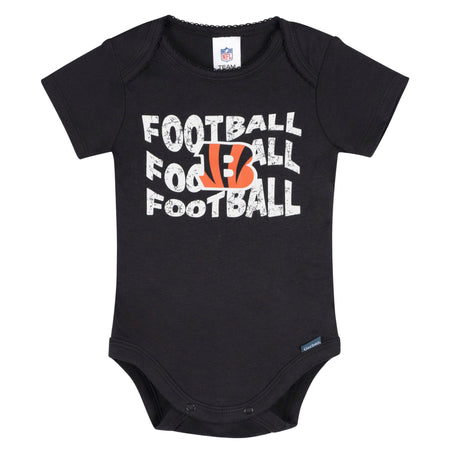 3-Pack Baby Girls Cincinnati Bengals Short Sleeve Bodysuits