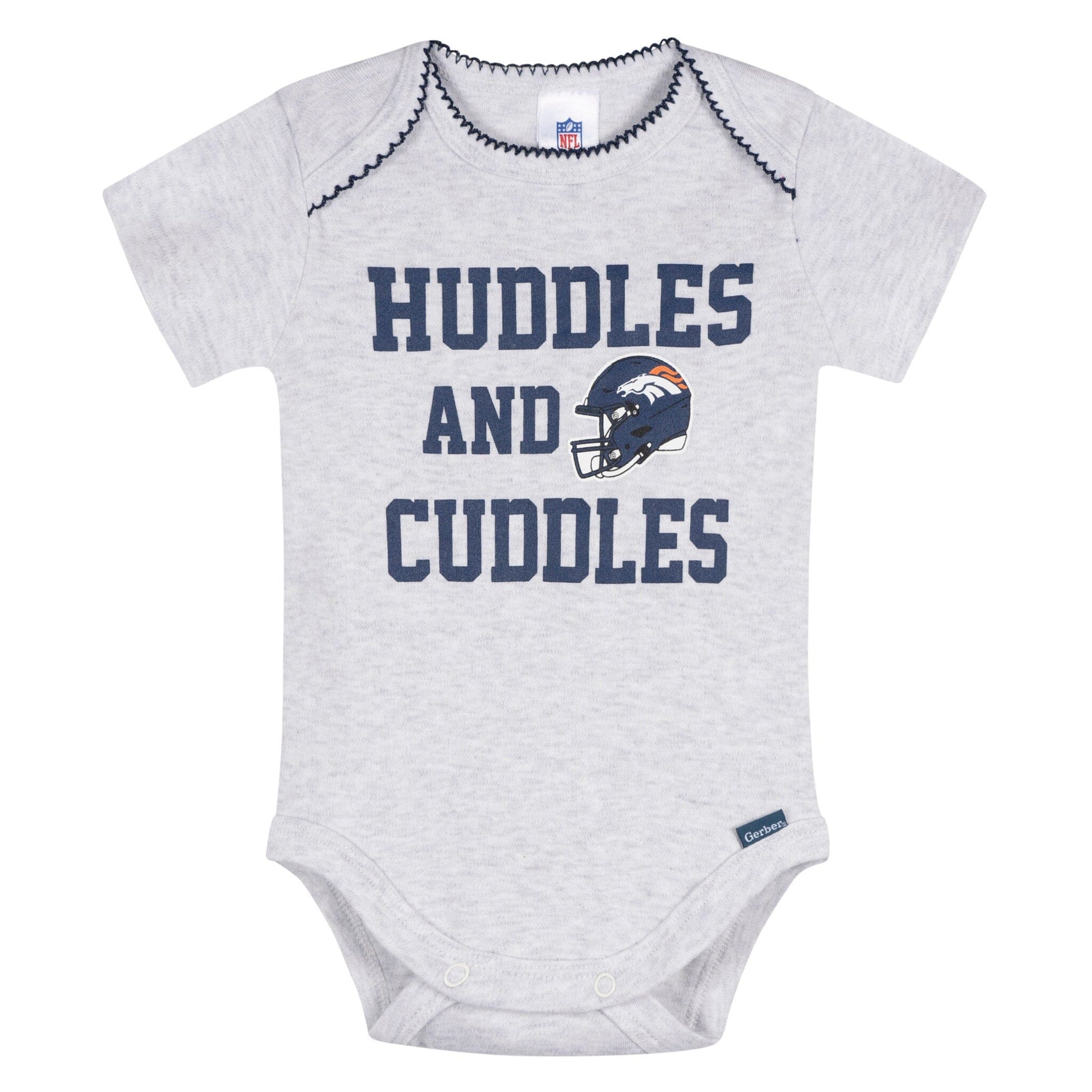 3-Pack Baby Girls Denver Broncos Bodysuit Set Onesies Bodysuits NFL 