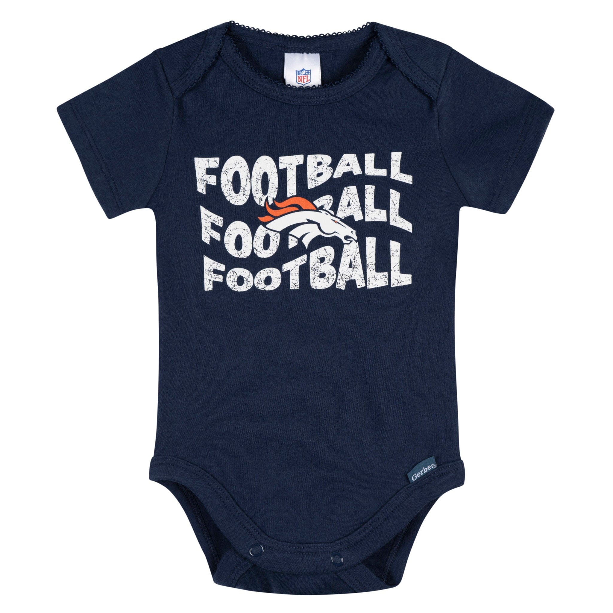 3-Pack Baby Girls Denver Broncos Bodysuit Set Onesies Bodysuits NFL 