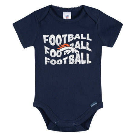 3-Pack Baby Girls Denver Broncos Short Sleeve Bodysuits