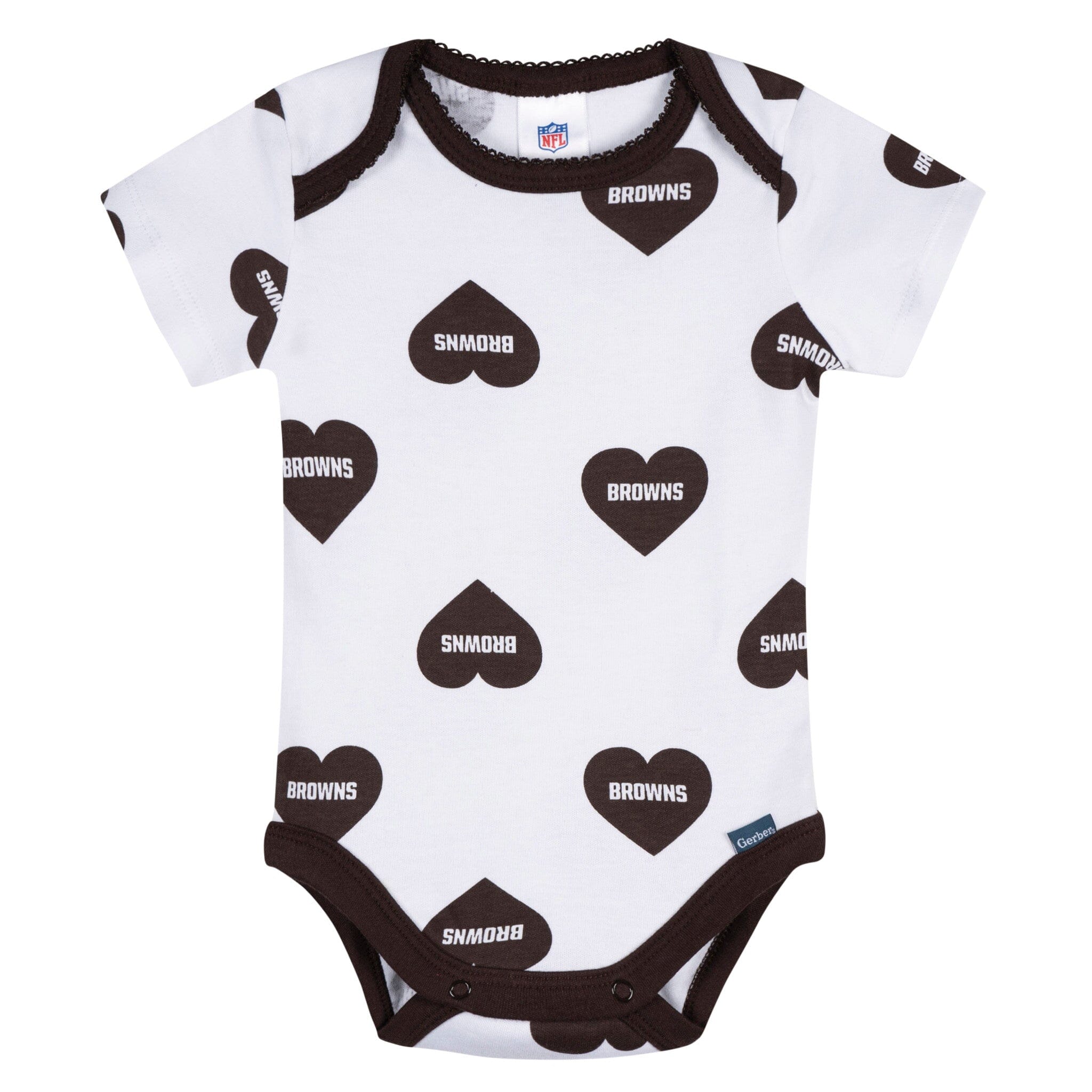 3-Pack Baby Girls Cleveland Browns Bodysuit Set Onesies Bodysuits NFL 