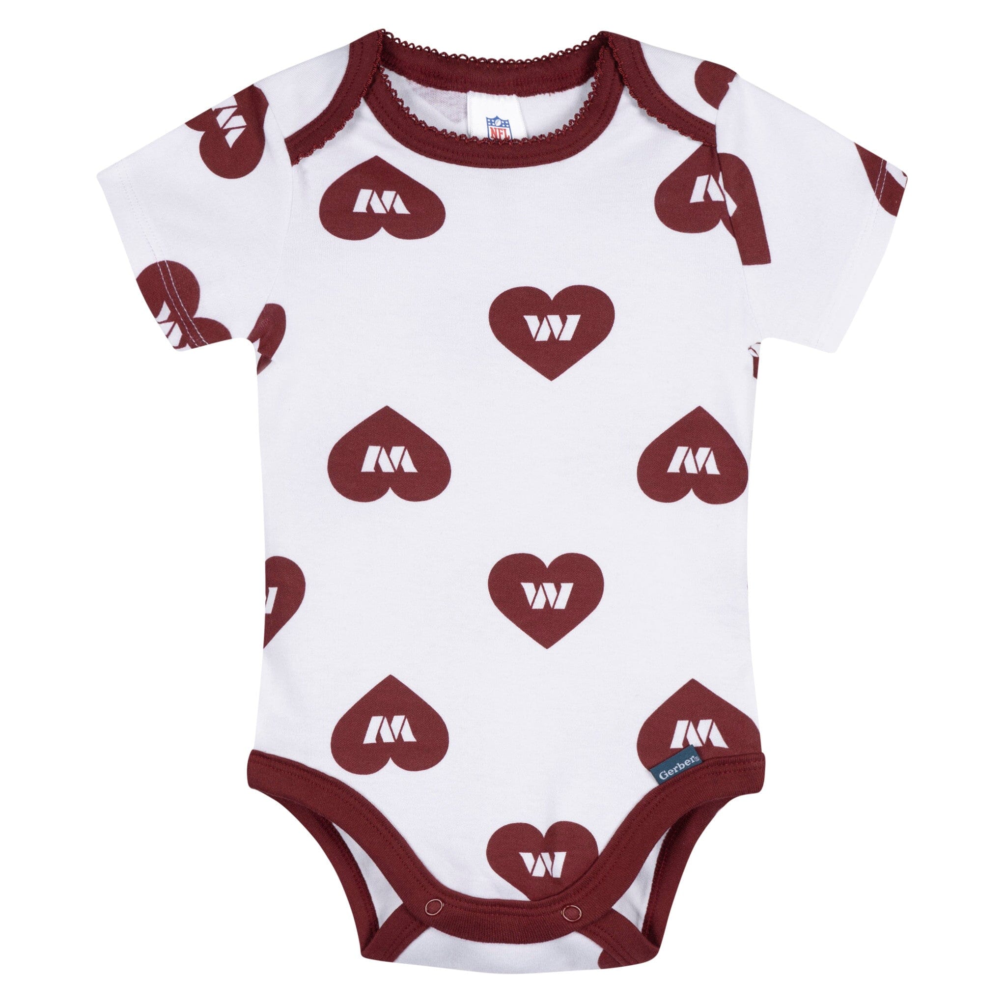 3-Pack Baby Girls Commanders Bodysuit Set Onesies Bodysuits NFL 