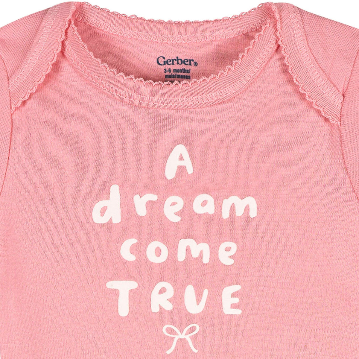 3-Pack Baby Girls Dream Come True Short Sleeve Onesies® Bodysuits Onesies Bodysuits Gerber® 
