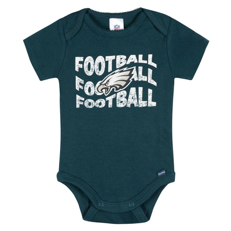 3-Pack Baby Girls Philadelphia Eagles Short Sleeve Bodysuits