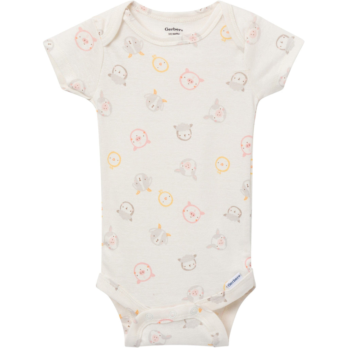 3-Pack Baby Girls Farm Family Short Sleeve Onesies® Bodysuits Onesies Bodysuits Gerber® 