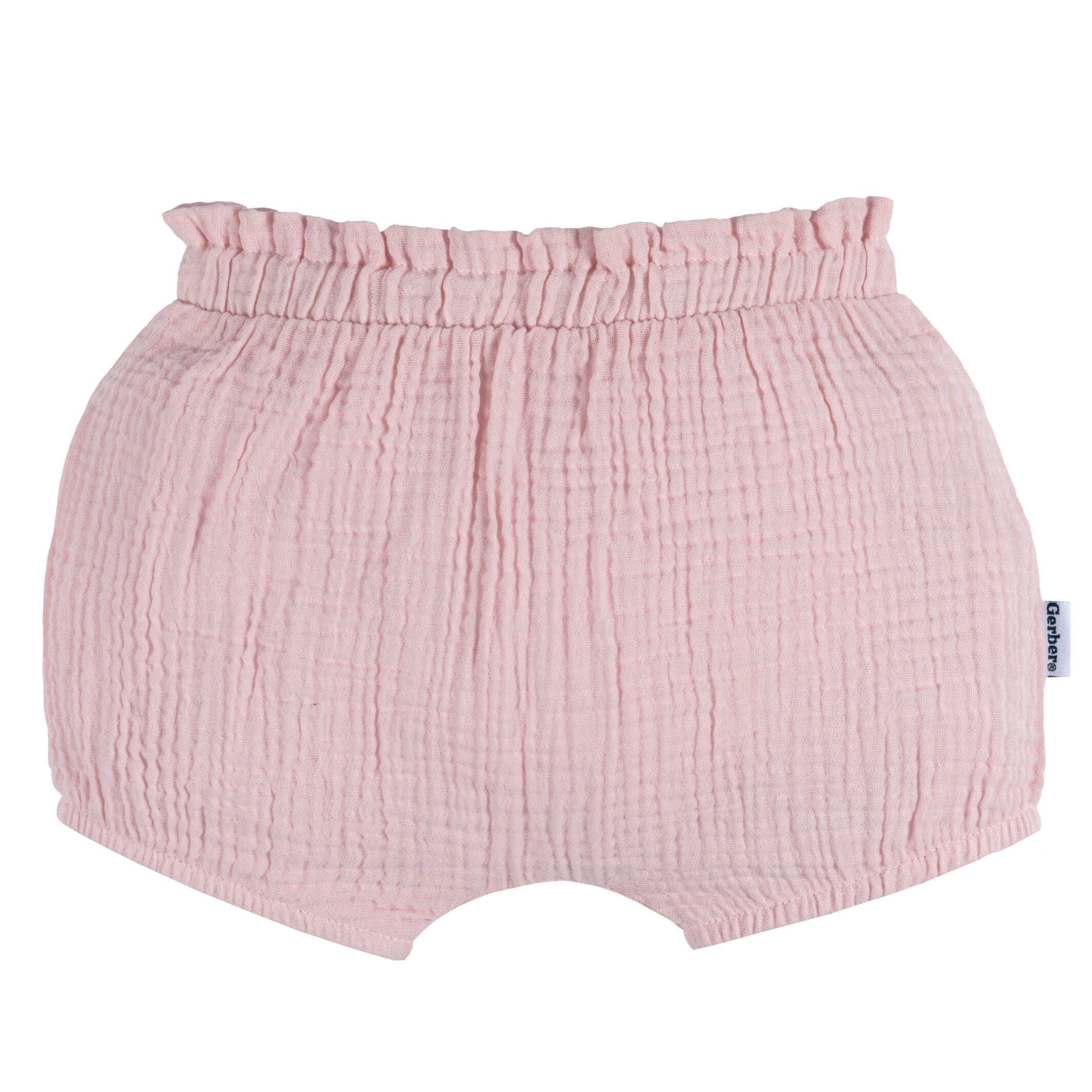 3-Pack Baby Girls Green/Navy/Pink Gauze Bubble Short