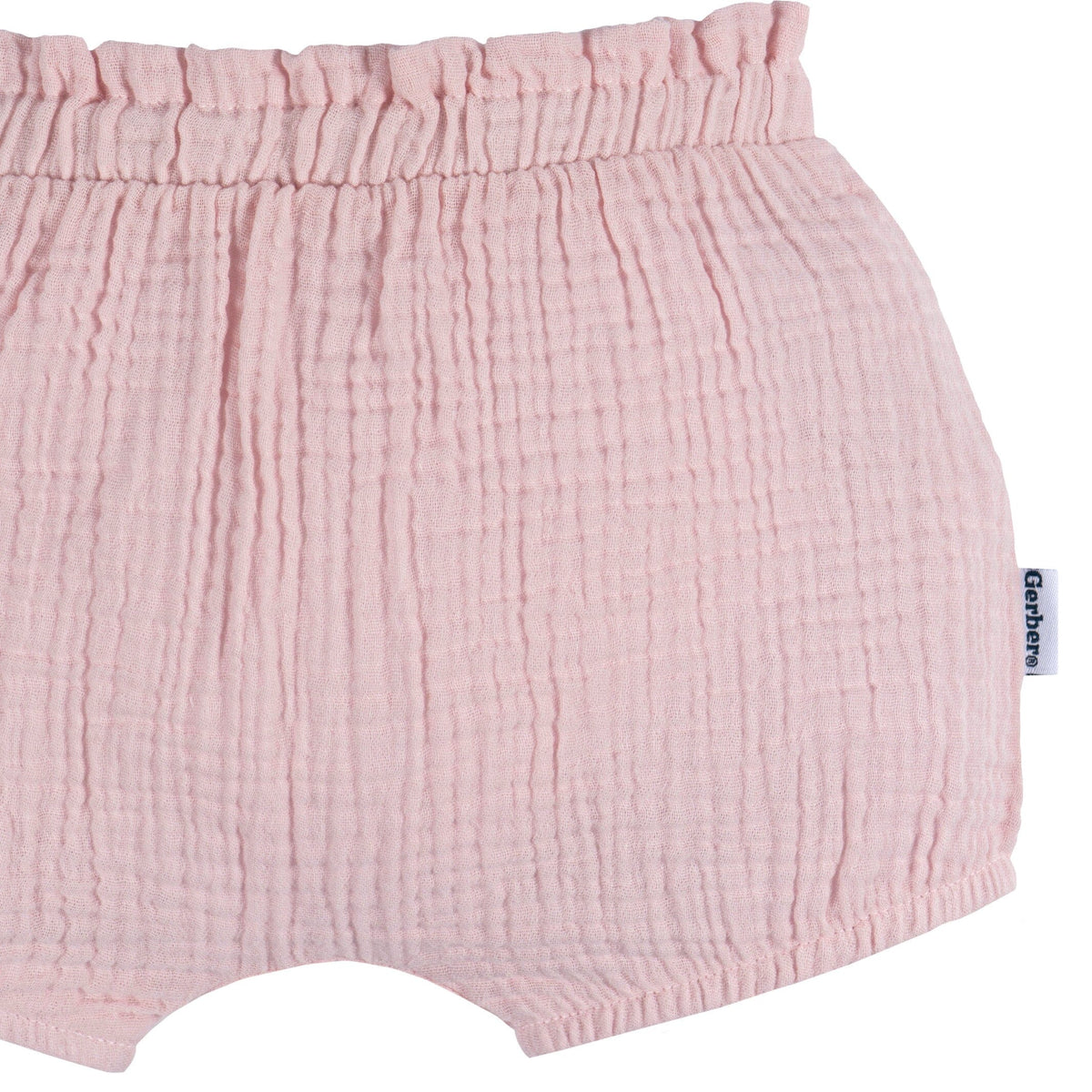 3-Pack Baby Girls Green/Navy/Pink Gauze Bubble Short
