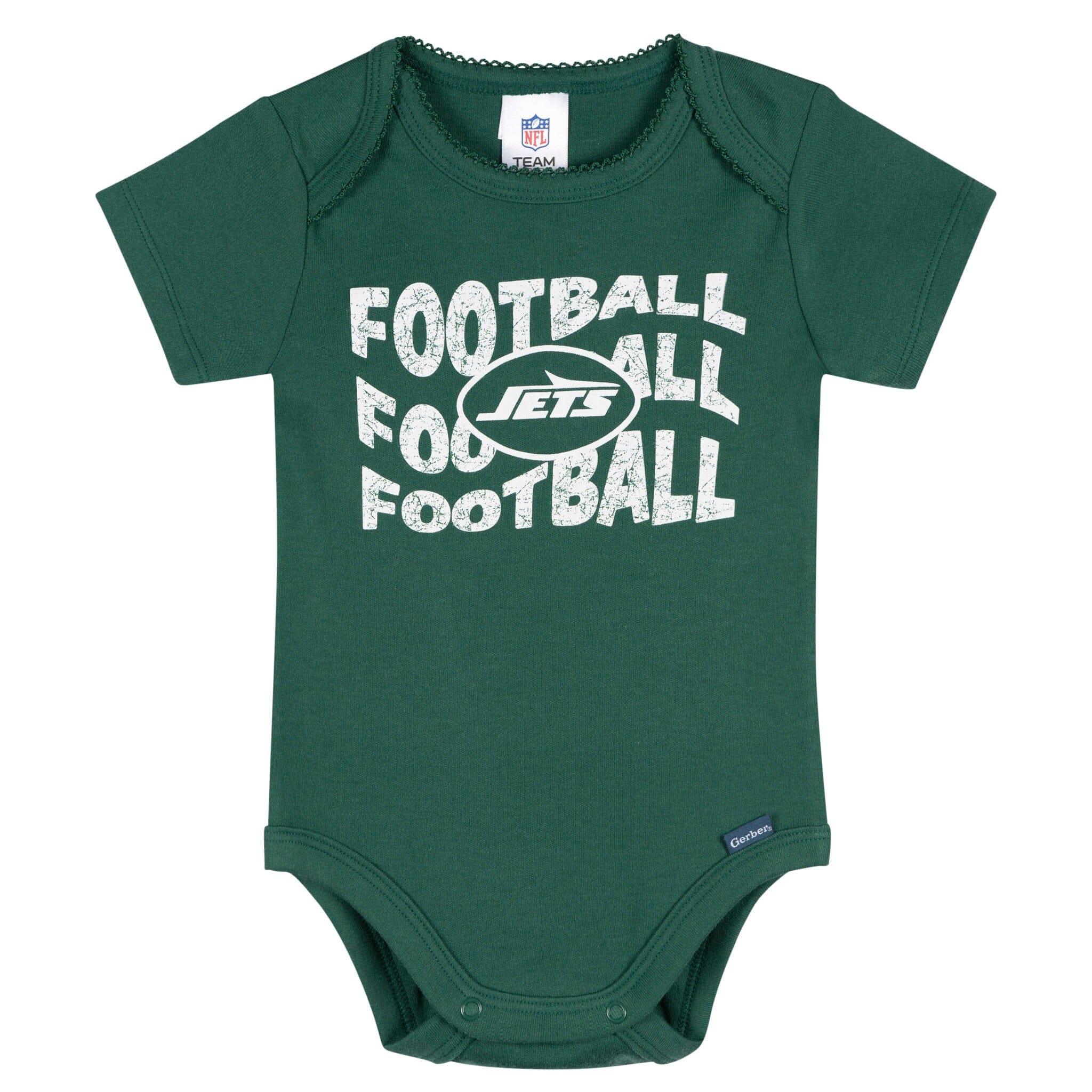 3-Pack Baby Girls New York Jets Bodysuit Set Onesies Bodysuits NFL 