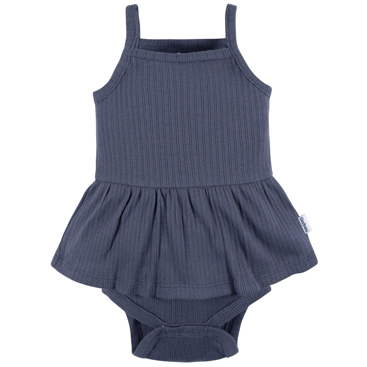 3-Pack Baby Girls Coral, Gray, & Navy Sleeveless Skirted Onesies® Bodysuits