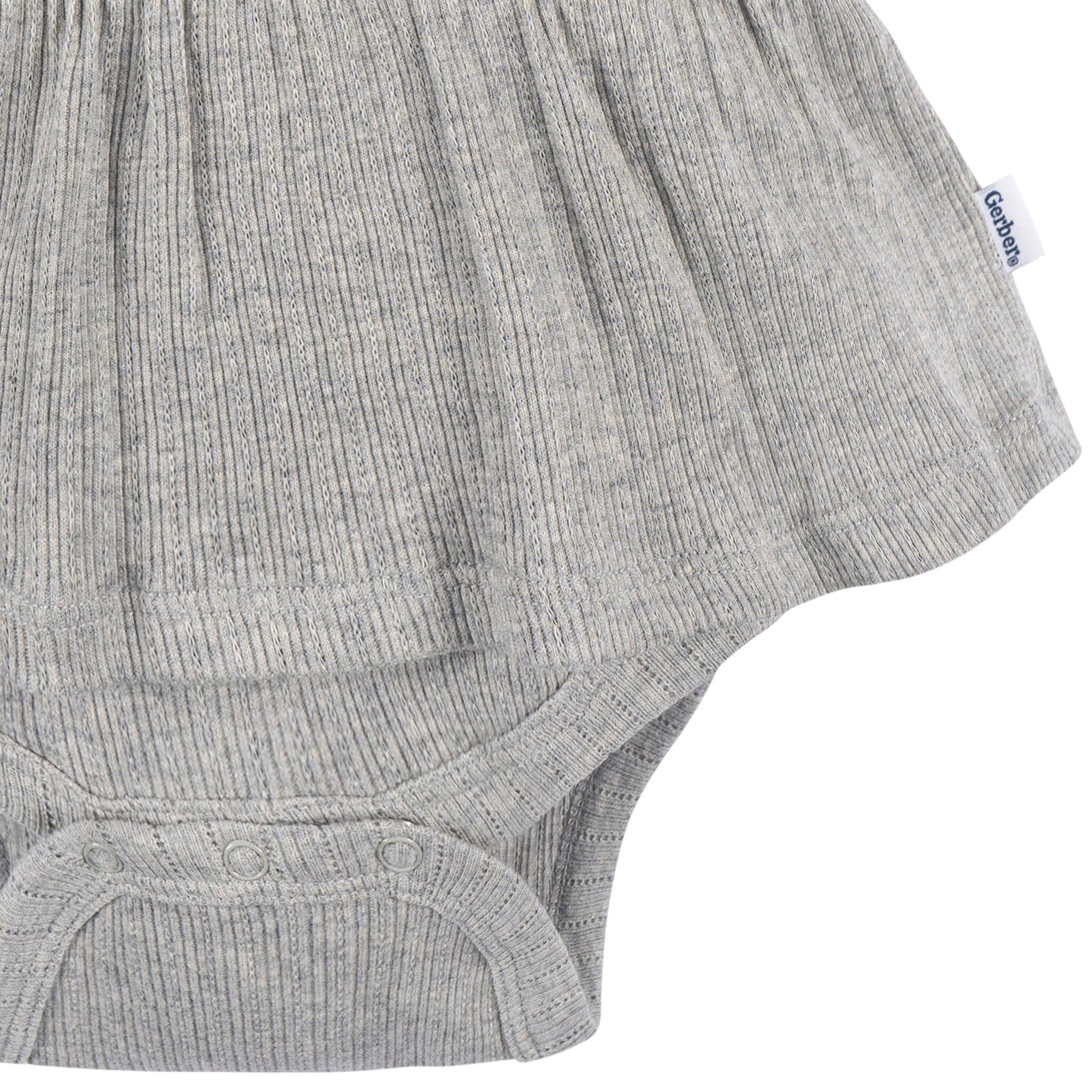 3-Pack Baby Girls Coral, Gray, & Navy Sleeveless Skirted Onesies® Bodysuits