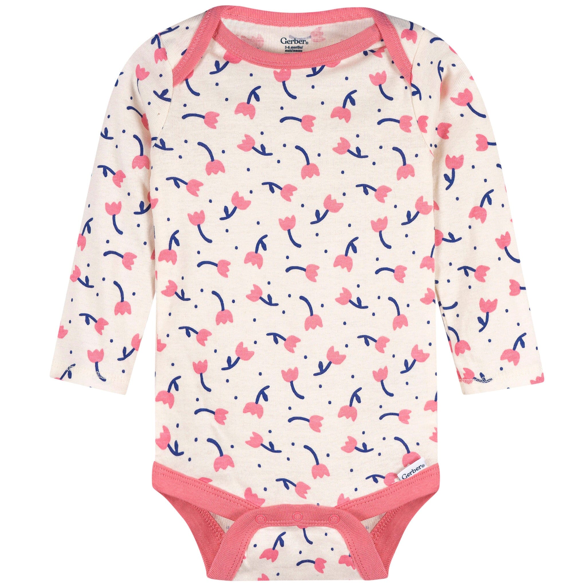 3-Pack Baby Girls Loved Long Sleeve Onesies® Bodysuits Onesies Bodysuits Gerber® 