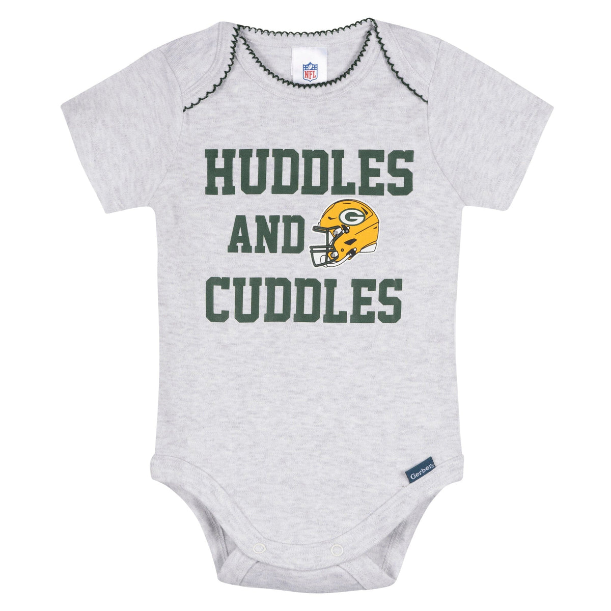 3-Pack Baby Girls Green Bay Packers Bodysuit Set Onesies Bodysuits NFL 