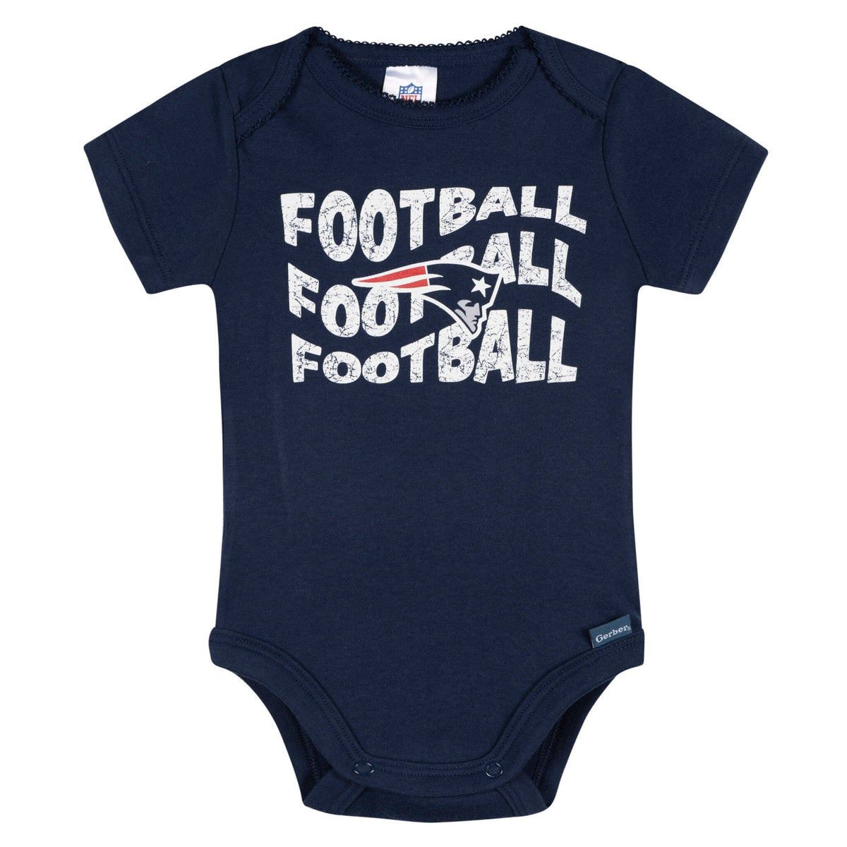 3-Pack Baby Girls New England Patriots Bodysuit Set Onesies Bodysuits NFL 