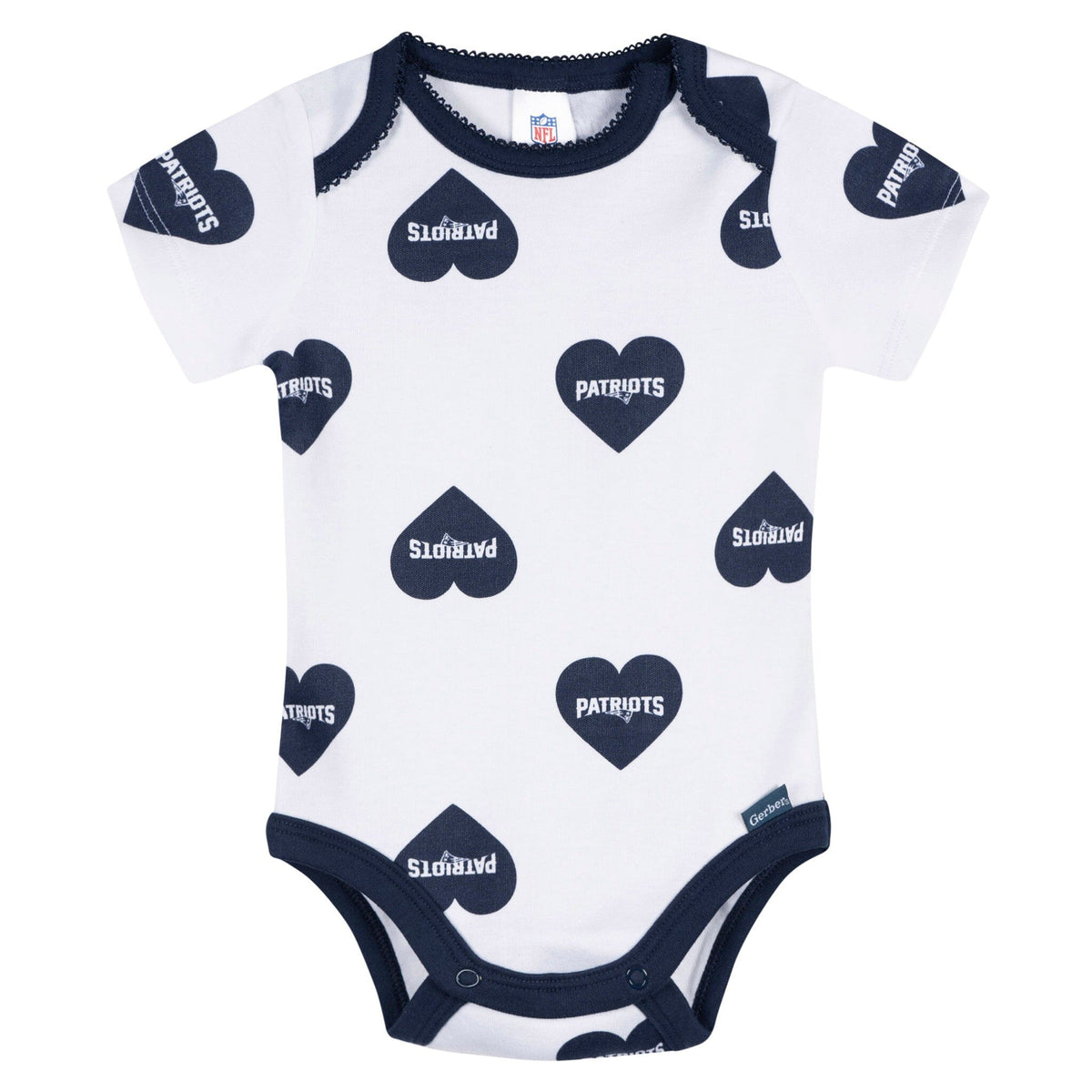 3-Pack Baby Girls New England Patriots Bodysuit Set Onesies Bodysuits NFL 