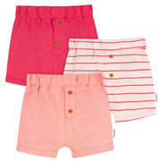 3-Pack Baby Girls Pink Shorts Pants & Bottoms Gerber® 