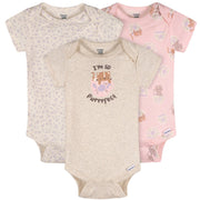 3-Pack Baby Girls Purrrfect Kittens Short Sleeve Onesies® Bodysuits Onesies Bodysuits Gerber® 