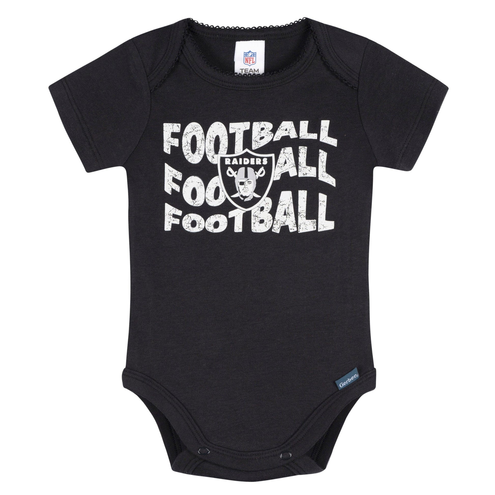 3-Pack Baby Girls Las Vegas Raiders Bodysuit Set Onesies Bodysuits NFL 