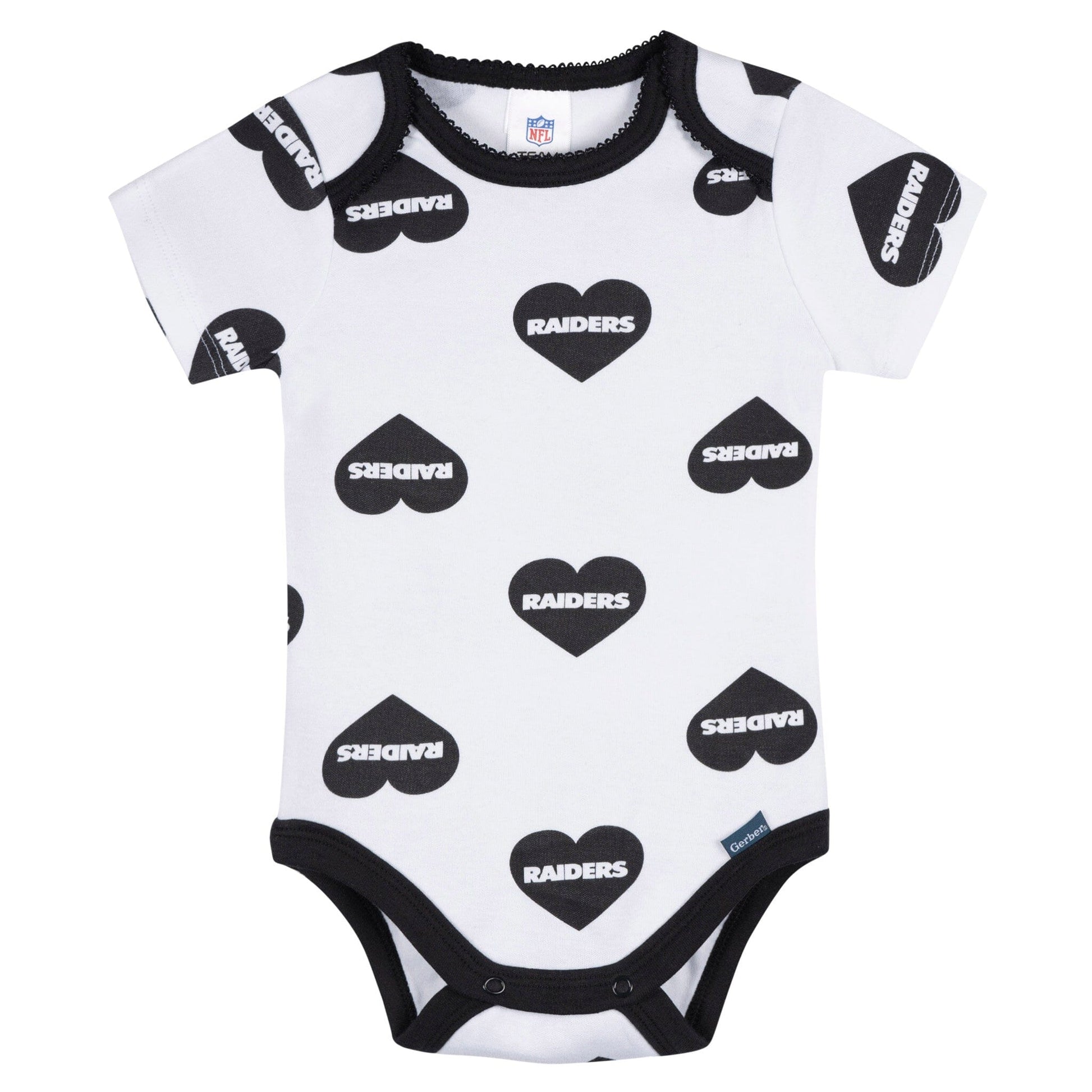 3-Pack Baby Girls Las Vegas Raiders Bodysuit Set Onesies Bodysuits NFL 