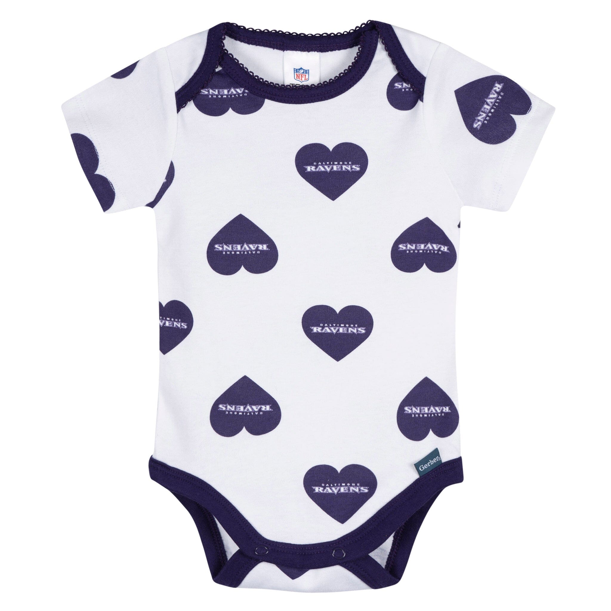 3-Pack Baby Girls Baltimore Ravens Bodysuit Set Onesies Bodysuits NFL 