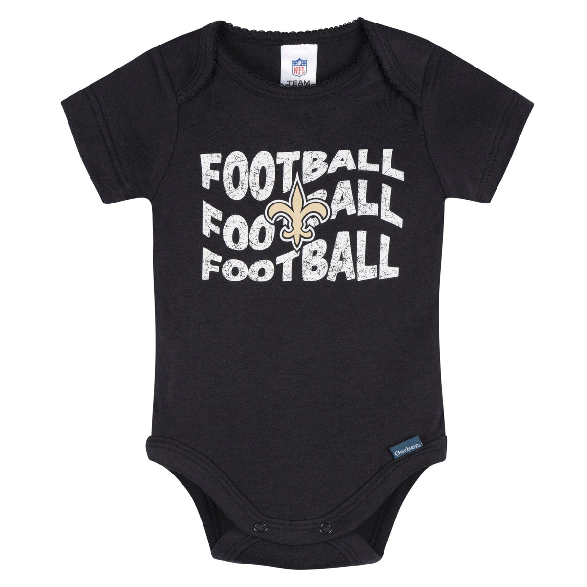 3-Pack Baby Girls New Orleans Saints Bodysuit Set Onesies Bodysuits NFL 