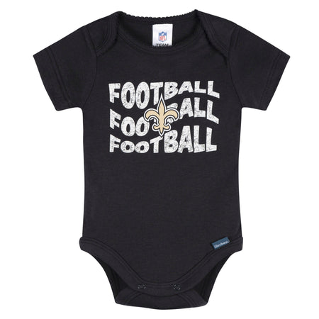 3-Pack Baby Girls New Orleans Saints Short Sleeve Bodysuits