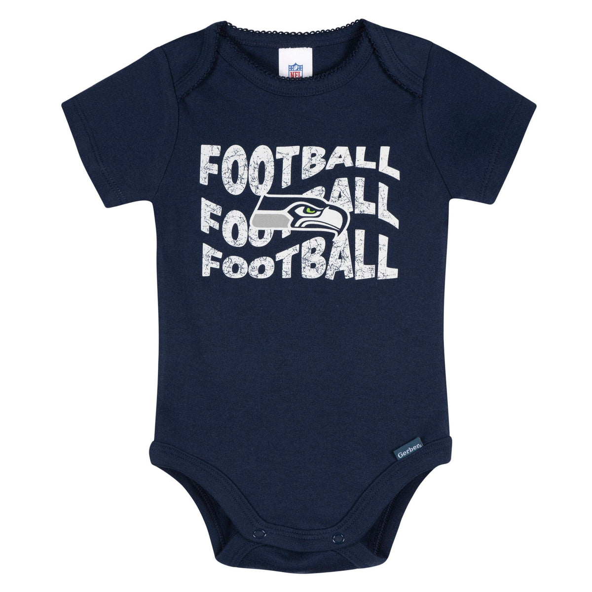 3-Pack Baby Girls Seattle Seahawks Bodysuit Set Onesies Bodysuits NFL 