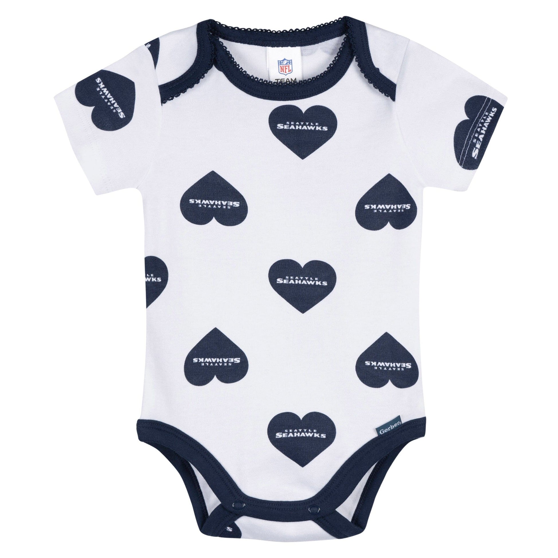 3-Pack Baby Girls Seattle Seahawks Bodysuit Set Onesies Bodysuits NFL 