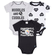 3-Pack Baby Girls Pittsburgh Steelers Bodysuit Set Onesies Bodysuits NFL 