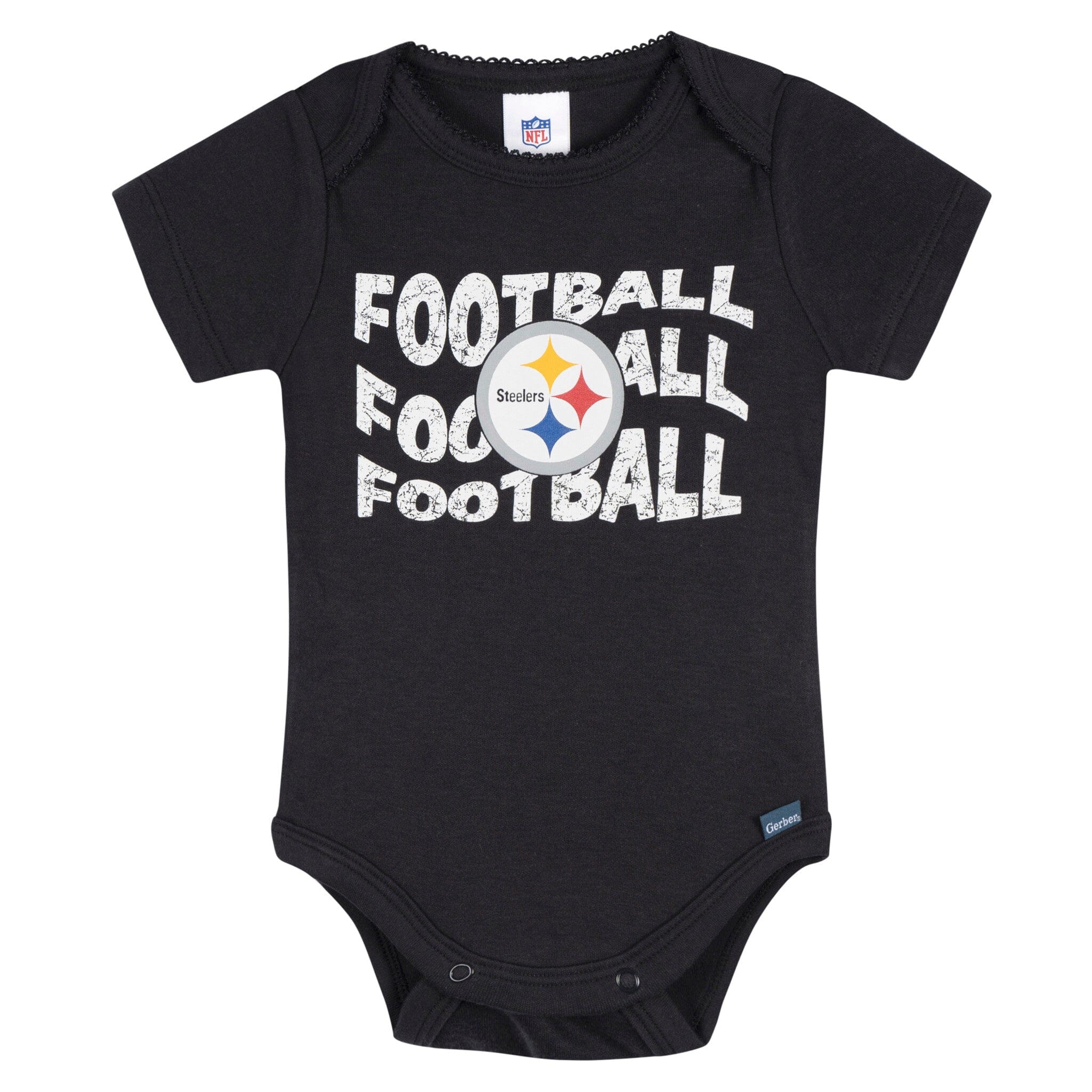 3-Pack Baby Girls Pittsburgh Steelers Bodysuit Set Onesies Bodysuits NFL 