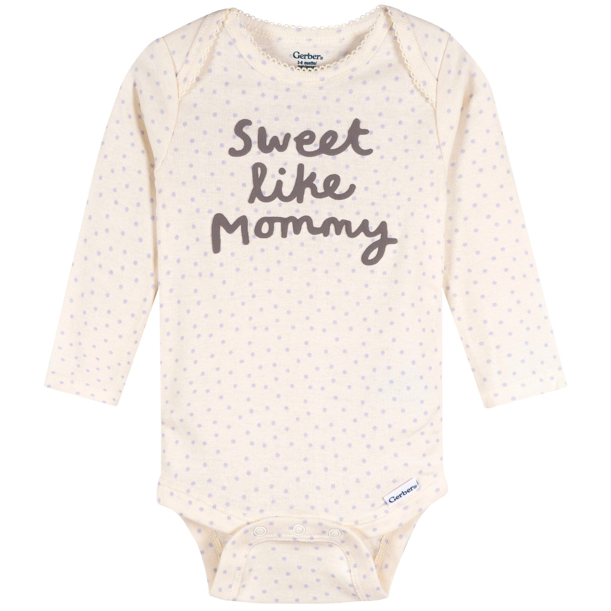 3-Pack Baby Girls Sweetie Long Sleeve Onesies® Bodysuits onesies Gerber® 