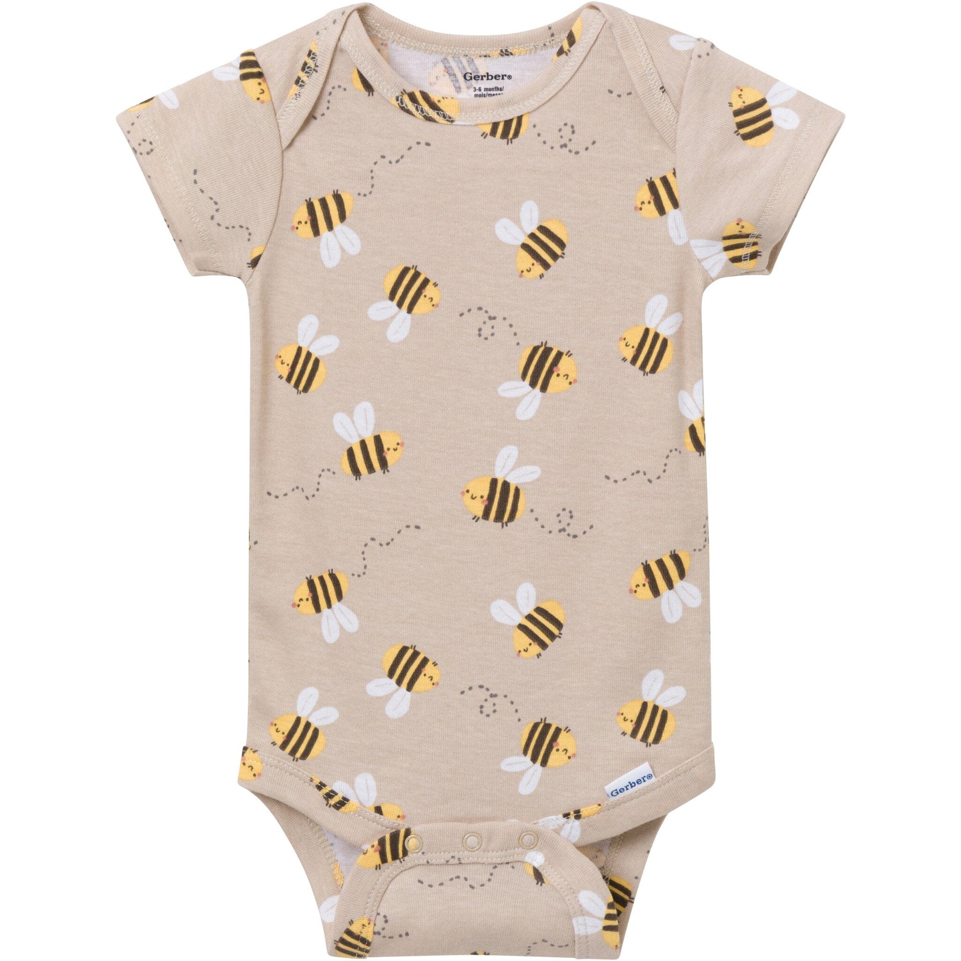 3-Pack Baby Girls Sweet Little Bee Short Sleeve Onesies® Bodysuits Onesies Bodysuits Gerber® 