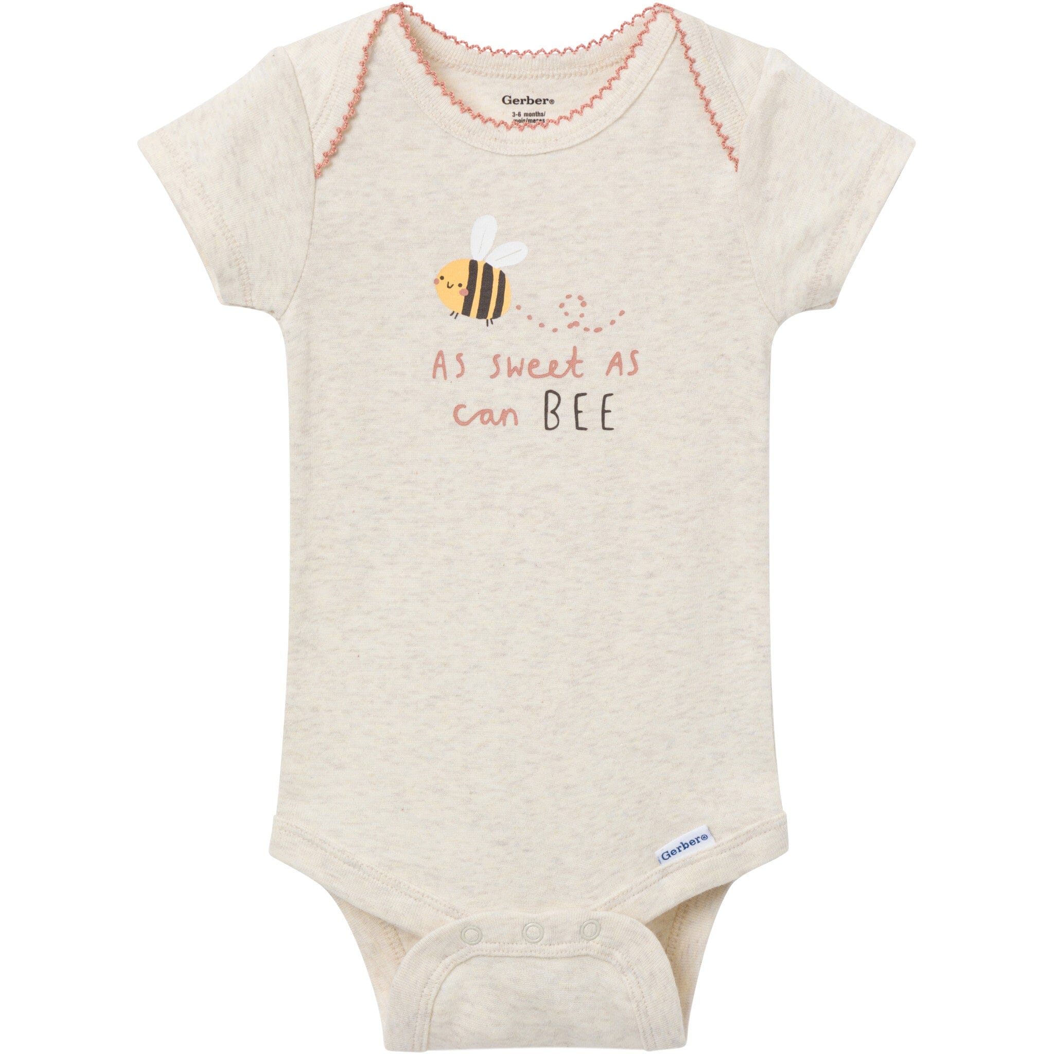 3-Pack Baby Girls Sweet Little Bee Short Sleeve Onesies® Bodysuits Onesies Bodysuits Gerber® 