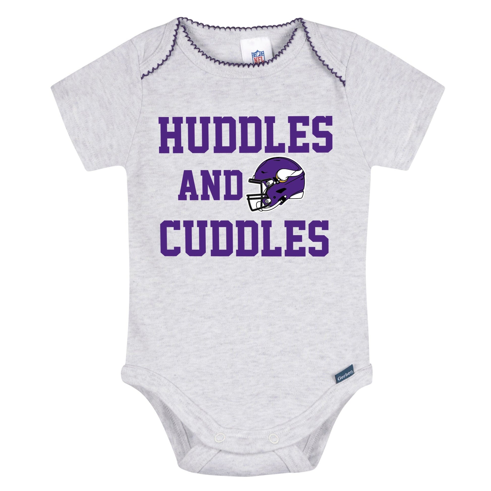 3-Pack Baby Girls Minnesota Vikings Bodysuit Set Onesies Bodysuits NFL 