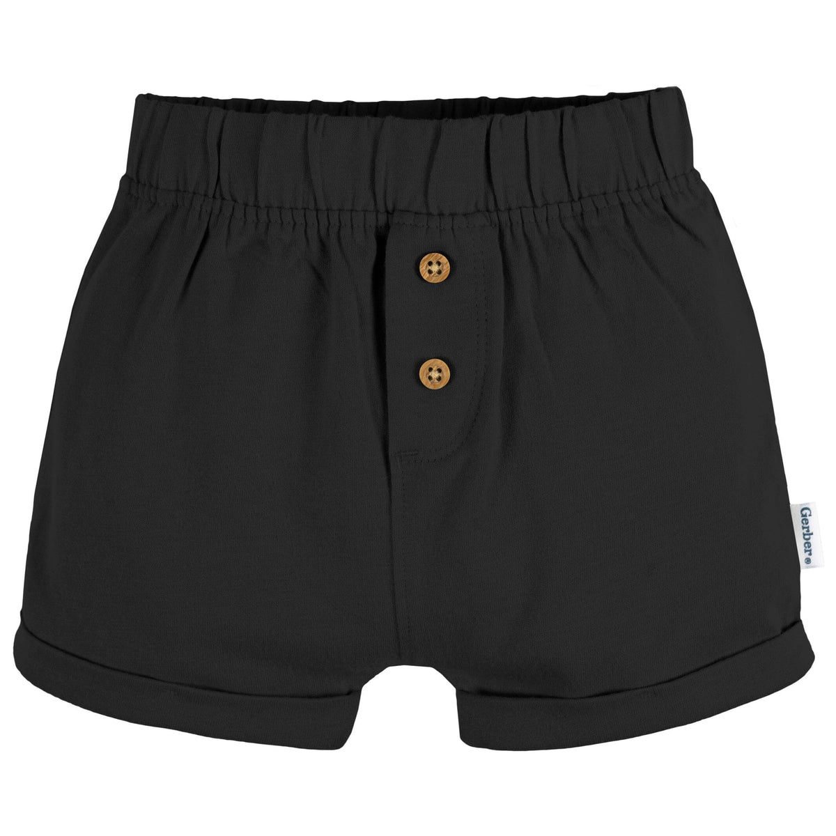 3-Pack Baby Neutral Black/Dk Grey Heather/Stripe Knit Short