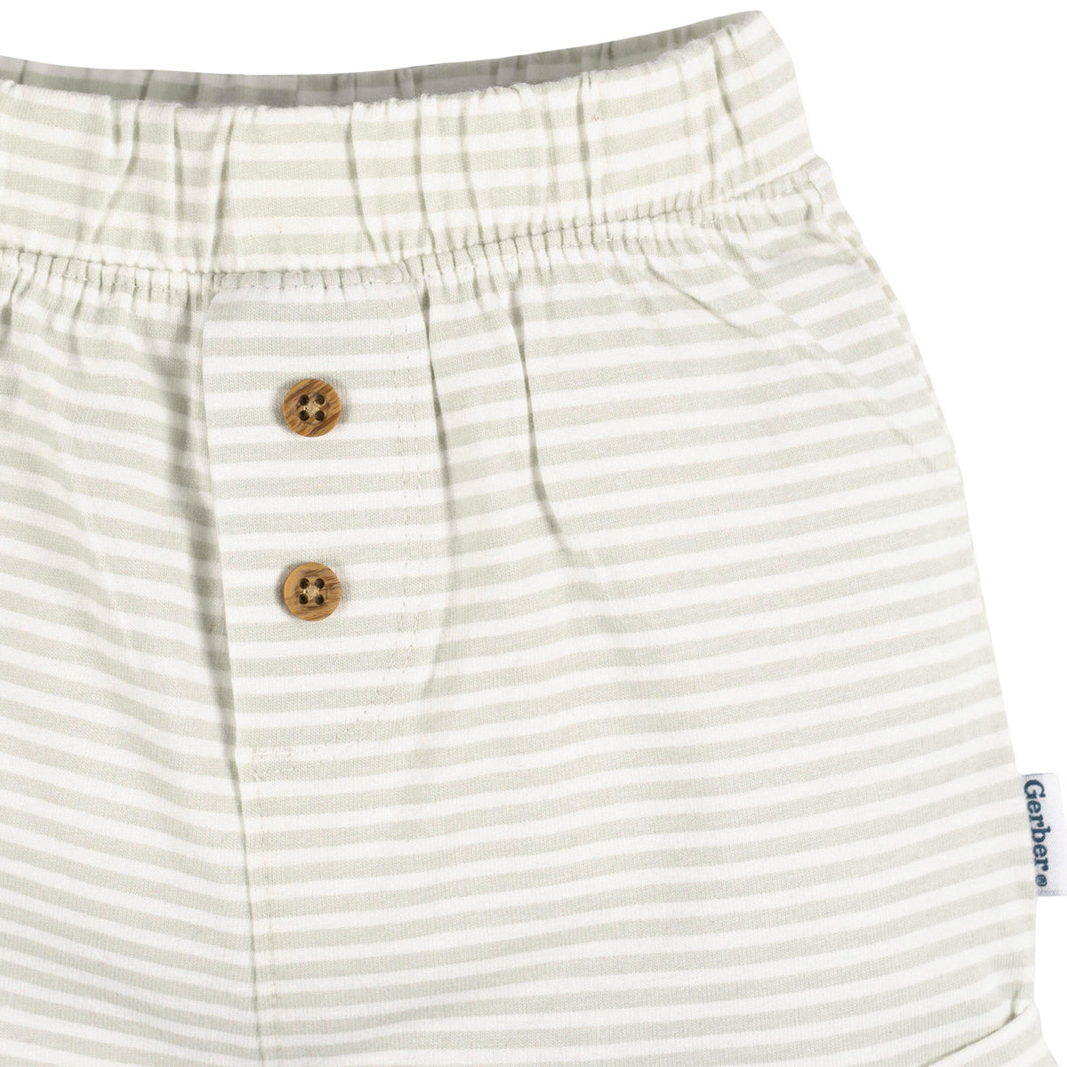 3-Pack Baby Neutral Black/Dk Grey Heather/Stripe Knit Short